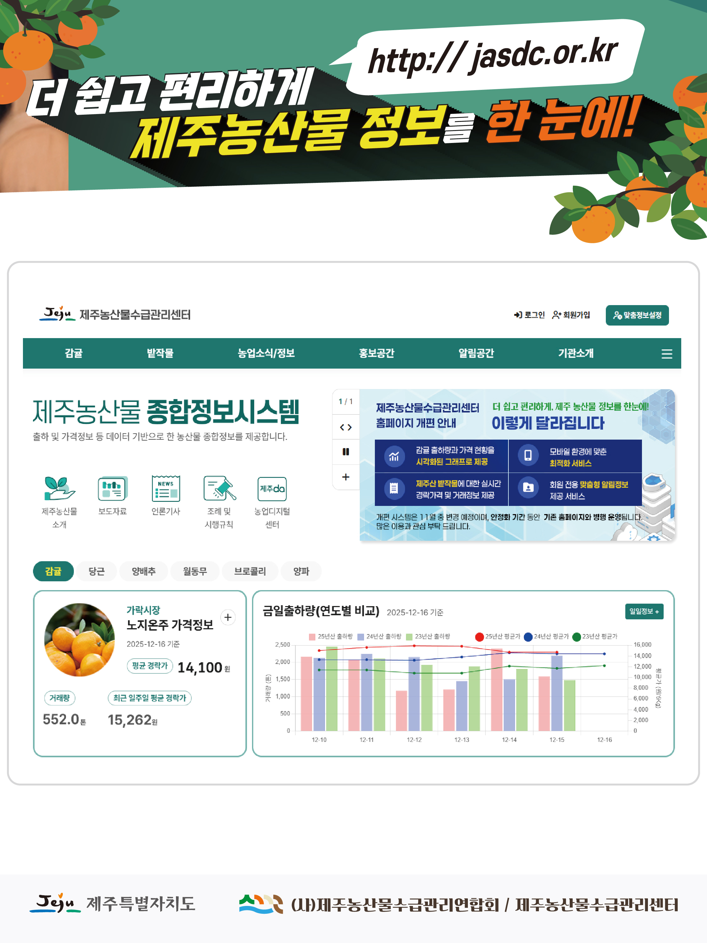 제주농산물 종합정보시스템 안내